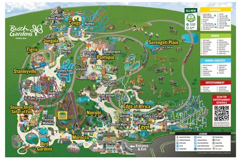 Map of Busch Gardens Tampa